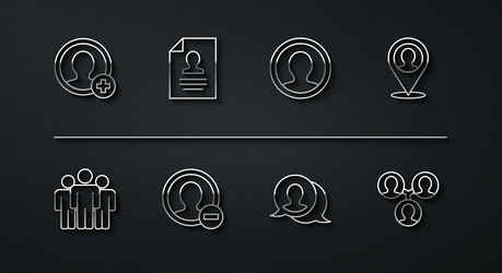 set line create account screen users group vector image