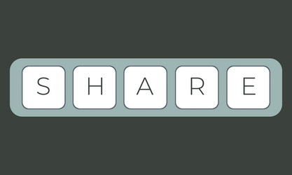 share keyboard keys button close-up vector image