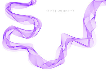 Wave element with abstract violet lines vector