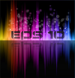 Abstract Rainbow Lights Background vector image