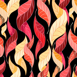 autumn seamless pattern multicolored leaves vector image