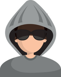 Avatar hacker man vector