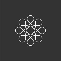 flower loop logo template design eps 10 Vector Image