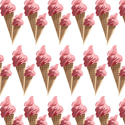 ice cream pattern background vector image