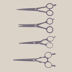 professional scissors set vector image