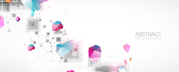 abstract background with square pattern plexus vector image