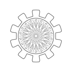 Data science concept lines with dots connected vector
