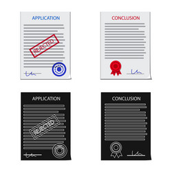 isolated object form and document symbol set vector image
