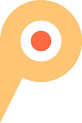map pin sign location icon marker point button vector image