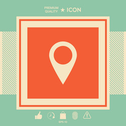 map pointer icon vector image