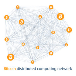 abstract bitcoin cryptocurrency wireframe mesh vector image