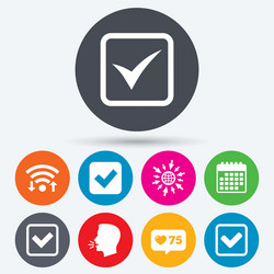 Check signs checkbox confirm icons vector