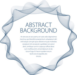 flowing smooth linear frame in a shape of circle vector image