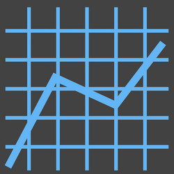 Multiple trend chart Royalty Free Vector Image