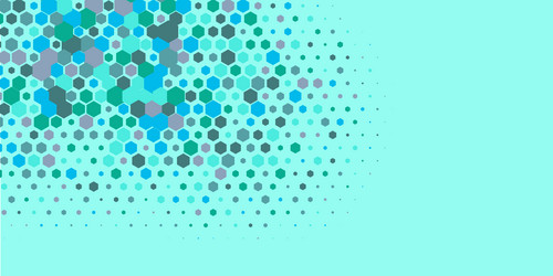 geometric multi size hexagon with color vector