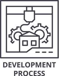 Development process line icon concept vector