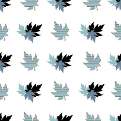 Seamless pattern with patterned leaves complex vector