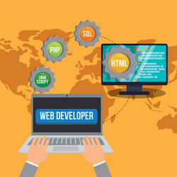 developer web responsive design vector image