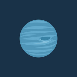 Planet neptune in minimalistic flat style vector