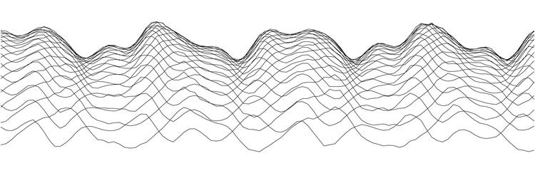 abstract digital waveform pattern for modern vector image