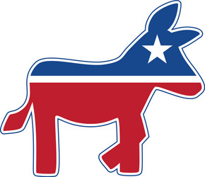 Democrat Donkey Political Symbol Vector Image