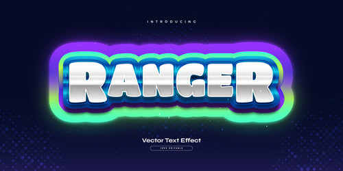 editable game text style with colorful neon effect vector image