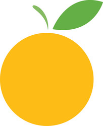 Fresh orange fruit logo vector