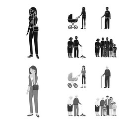 isolated object of character and avatar symbol vector image
