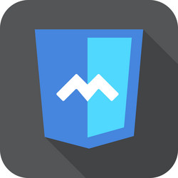 web development shield sign html5 vector image