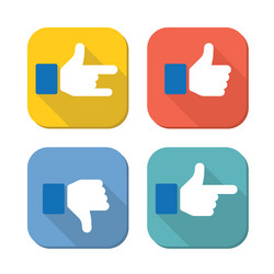 like and unlike button for web design vector image