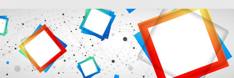 multicolored squares arranged on a plexus vector image