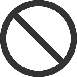 Prohibited ban or stop illegal sign black icon vector