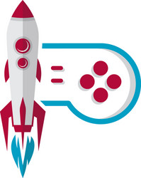 rocket game console turbo speed joystick vector image
