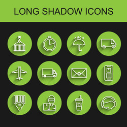 set line scanner scanning bar code container vector image