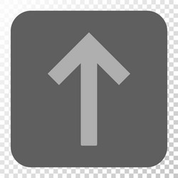 up arrow rounded square button vector image