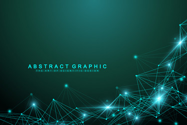 geometric abstract background with connected line vector image