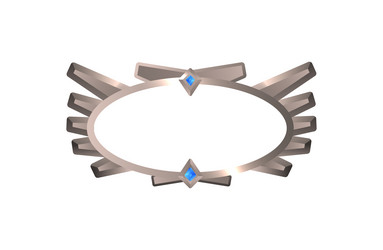 metal frame for interface ui ux game vector image