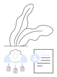 document management system with cloud integration vector image