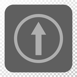 Up rounded arrow square button vector