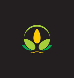 flower beauty spa lotus bio logo Vector Image