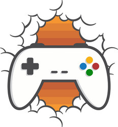 Game console joystick controller space cloud vector