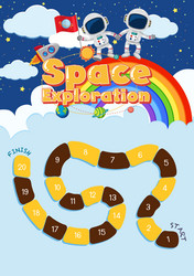 game template with space theme background vector image