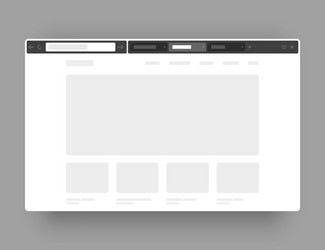 minimalistic concept web browser wireframes vector image