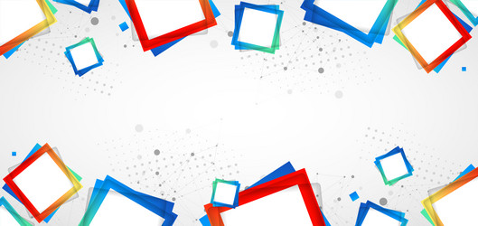 multicolored squares arranged on a plexus vector image