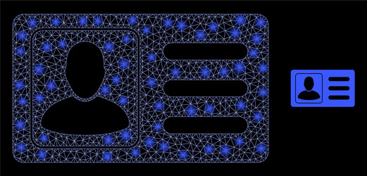 user account card - bright web net with light vector image