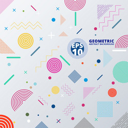 abstract colorful color circle geometric pattern vector image