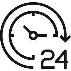 anytime flat line web icon concept vector image