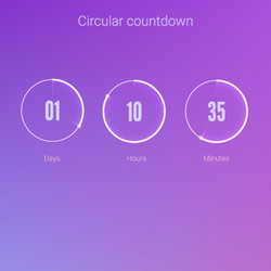 clock application ui elements design vector image