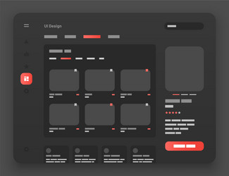 Dashboard UI Kit - Wireframes vector image