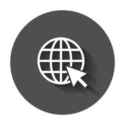 go to web icon internet flat for website vector image